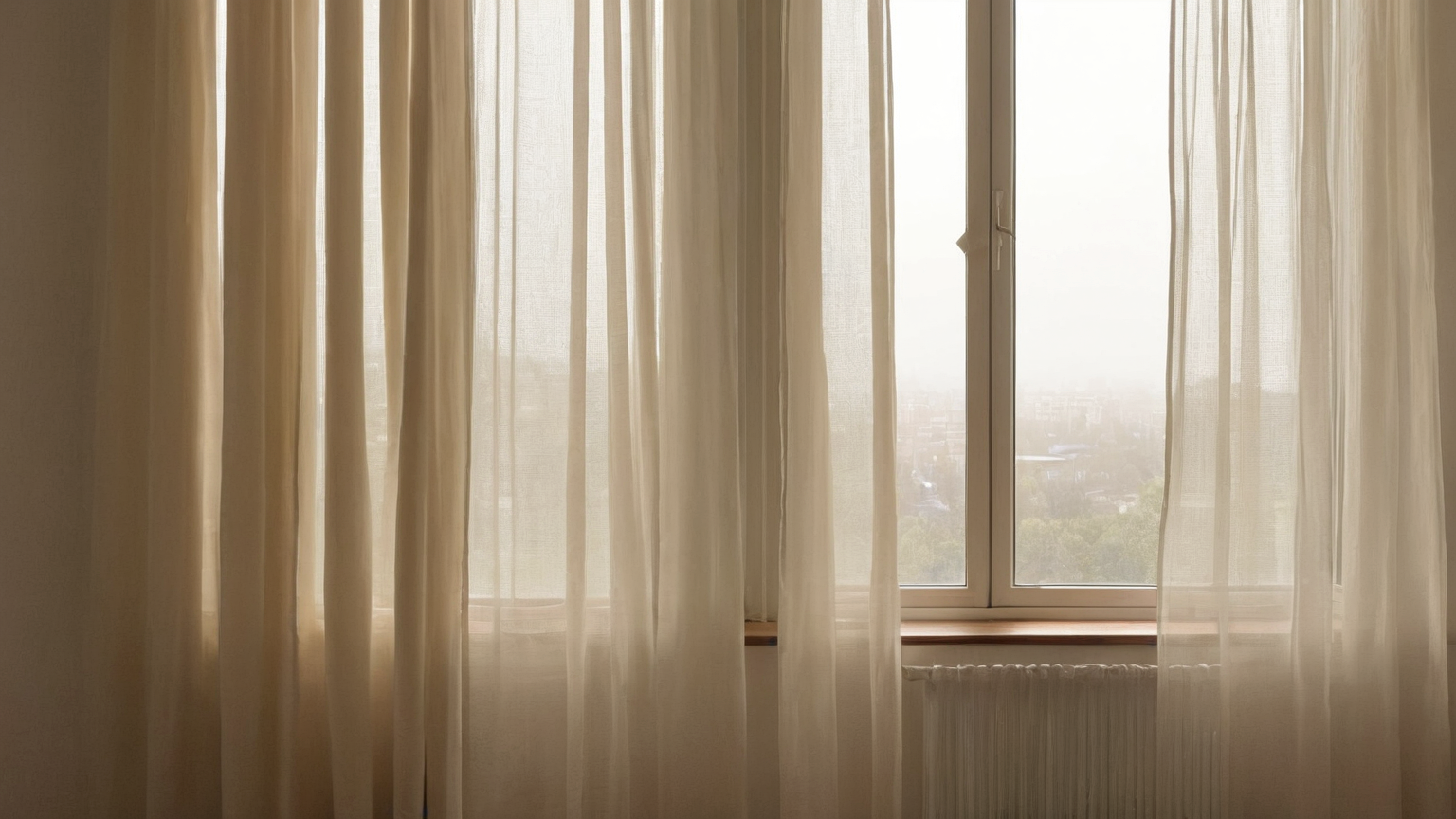 Fan away from curtains and walkway
