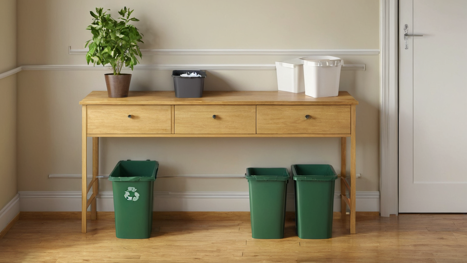 Small Apartment Paper Recycling Station: Entry Layout Without Clutter